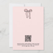 Ze is de Knot Pink Bow Vrijgezellenfeest Invite aa Kaart (Achterkant)