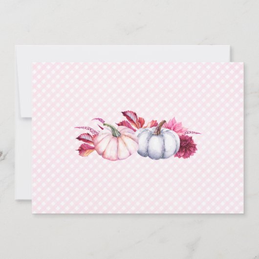 Ze is de wilde 1-de-Birthday Partij, Herfst Partij Kaart (Achterkant)