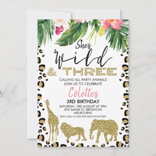 Ze is drie Safari op 3 februari. Kaart (Voorkant)