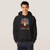 Ze is een Bad Momma Llama Animal Cute Llama Hoodie (Voorkant volledig)