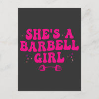 Ze is een barbel Meisje Fitness Gym Sport Cadeau