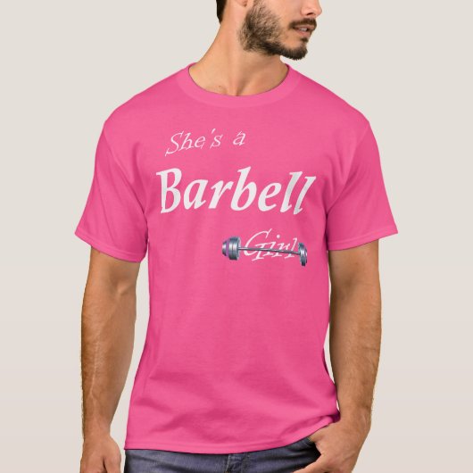 Ze is een Barbell meisje T-shirt (Voorkant)
