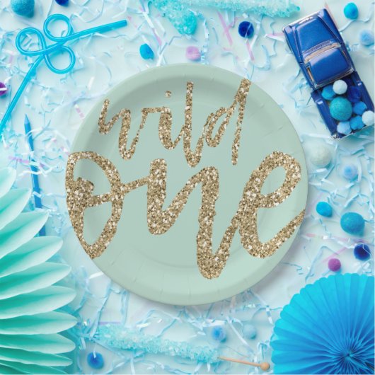 Ze is een Bord van een Wild One Sparkle Script Scr (Feest)