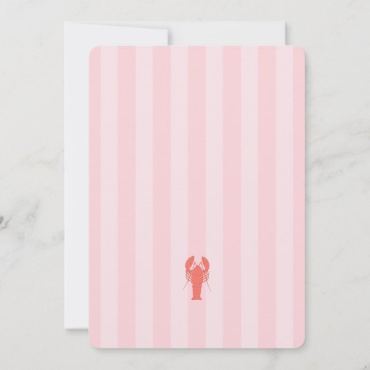 Ze is een Catch Lobster Roze & Oranje Vrijgezellen Kaart (Achterkant)