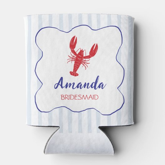 Ze is een Catch Lobster vrijgezellenfeest Blikjeskoeler (Achterkant)