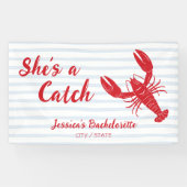 Ze is een Catch Lobster vrijgezellenfeest Spandoek (Horizontaal)