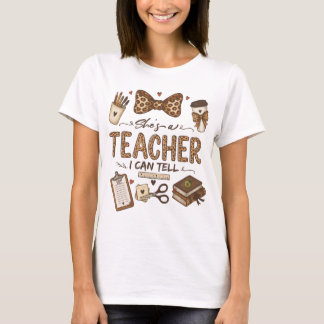 Ze is een docent dat kan ik zien | Schattige luipa T-shirt