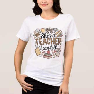Ze is een docent dat kan ik zien | Schattige luipa Tri-Blend Shirt