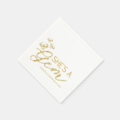 Ze is een edelsteen - Gold Glam Verjaardagsfeest S Servet (Hoek)