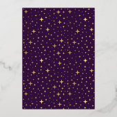 Ze Is Een Edelsteen Kristallen Edelsteen Geologie Folie Uitnodiging (Achterkant)