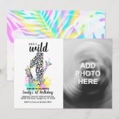 Ze is een eerste uitnodiging voor Wild ONE Birthda (Voorkant / Achterkant)