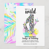 Ze is een eerste uitnodiging voor Wild ONE Birthda (Voorkant / Achterkant)