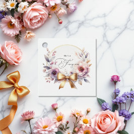 "Ze is een Fancy" Floral Bow Girl 1st Birthday Bedankjes Labels