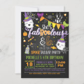 Ze is een feestelijke en zestigjarige uitnodiging  (Voorkant)