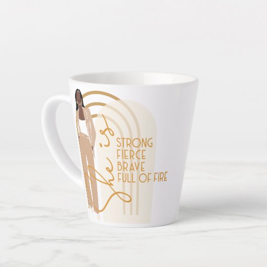 Ze is een fierce Latte Mok (Linkerhoek)