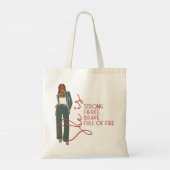 Ze is een fierce Latte Mok Tote Bag (Achterkant)