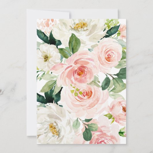 Ze is ÉÉN florale letters en wazige roze rozen Kaart (Achterkant)