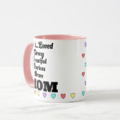 Ze is een geliefde moeder mok met een hart (Voorkant links)