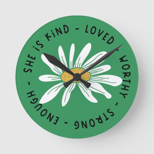 Ze is een geliefde, sterke prijsopgave ronde klok (Voorkant)