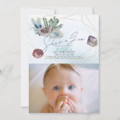 Ze is een Gem Crystals Edelsteen Geologie 1e Verja Kaart (Voorkant)