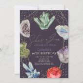 Ze is een Gem Crystals Edelsteen Geologie Verjaard Kaart (Voorkant)