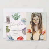 Ze is een Gem Crystals Edelsteen Meisje Verjaardag Kaart