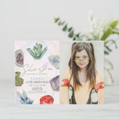 Ze is een Gem Crystals Edelsteen Meisje Verjaardag Kaart