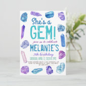 Ze is een Gem Geology Rock Birthday. Kaart (Staand voorkant)