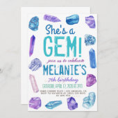 Ze is een Gem Geology Rock Birthday. Kaart (Voorkant / Achterkant)