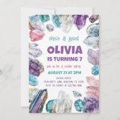 Ze is een Gem Verjaardag Uitnodiging, Geologie Roc Kaart (Voorkant)