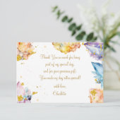 Ze is een Gem Verjaardagskristallen Meisjes waterv Bedankkaart (Staand voorkant)