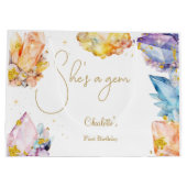 Ze is een Gem Verjaardagskristallen Meisjes waterv Groot Cadeauzakje (Achterkant)