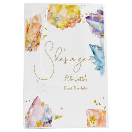 Ze is een Gem Verjaardagskristallen Meisjes waterv Medium Cadeauzakje