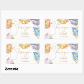 Ze is een Gem Verjaardagskristallen Meisjes waterv Rechthoekige Sticker (Vel)