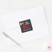 Ze is een gemene | Grinch Verjaardag Vierkante Sticker (Envelop)