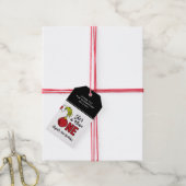 Ze is een gemene | Grinch verjaardagsgunst Cadeaulabel (Met Touw)