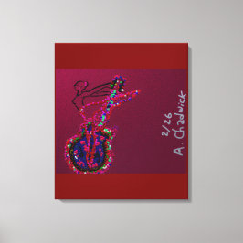 Ze is één geworden met de muziek  canvas afdruk
