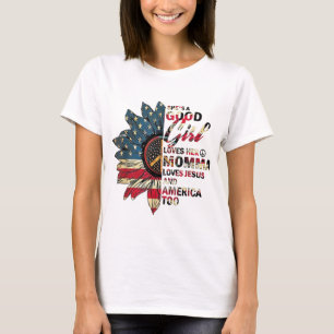 Ze is een goed meisje, houdt van haar mama Jezus e T-shirt
