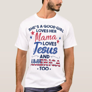 Ze is een goed meisje houdt van haar mama van Jezu T-shirt