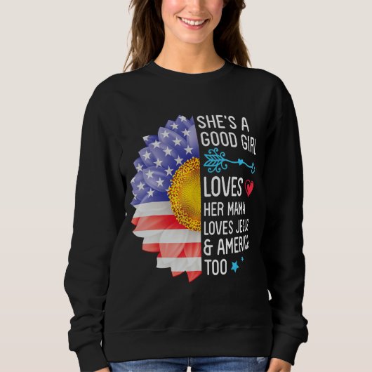 Ze is een goed meisje... houdt van haar moeder van trui (Voorkant)