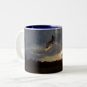 Ze is een heks tweekleurige koffiemok