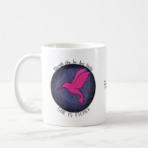 Ze is een hevig Inspirerend citaat Hummingbird gif Koffiemok