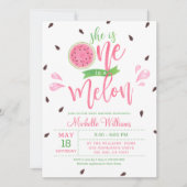 Ze is één in een Melon Baby shower Invitation Kaart (Voorkant)