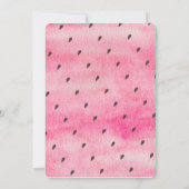 Ze is één in een Melon Baby shower Invitation Kaart (Achterkant)