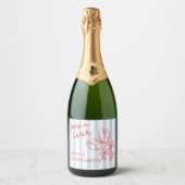 Ze Is Een Knappe Bachelorette Sparkling Wijnetiket (Voorkant)