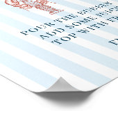 Ze is een kreeft gestreepte mimosa bar poster (Hoek)