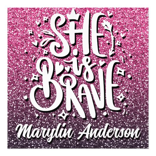 ZE IS EEN KUSTGLITTERTYPOGRAFIE VOOR DE KUSTMAAT. FOTO AFDRUK (Voorkant)