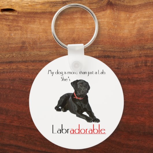 Ze is een labradorable Sleutelhanger (Voorkant)