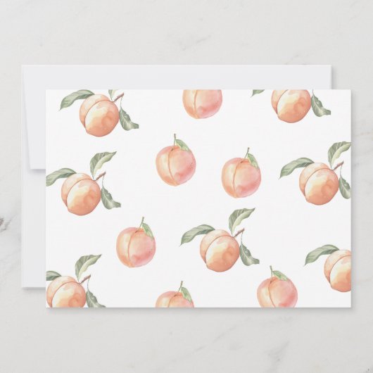 Ze is een lief perzik meisje 1e verjaardag kaart (Achterkant)