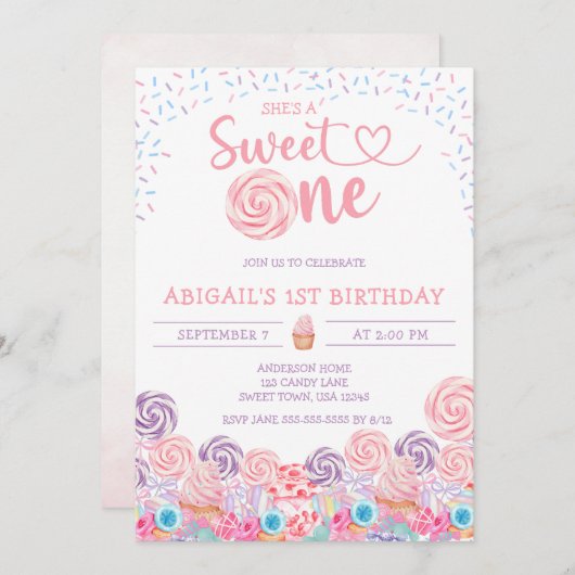 ZE IS EEN LIEF SNOEP 1E VERJAARDAG KAART (Voorkant / Achterkant)